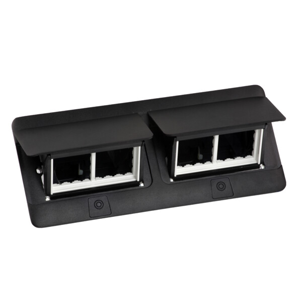 Pop up mobilier 2x4 modules noir + kit installation - Legrand - 654005