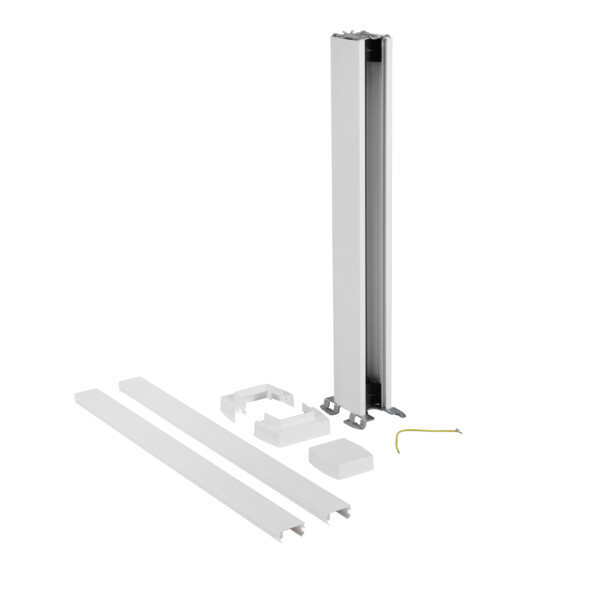 Colonnette 1 compartiment Legrand hauteur 0,68m avec corps alu et couvercle pvc blanc - Legrand - 653003