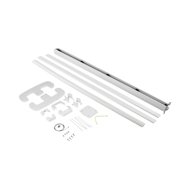 Colonne mobile 1 compartiment Legrand à clippage direct H2m avec corps alu et couvercle pvc blanc - Legrand - 653006