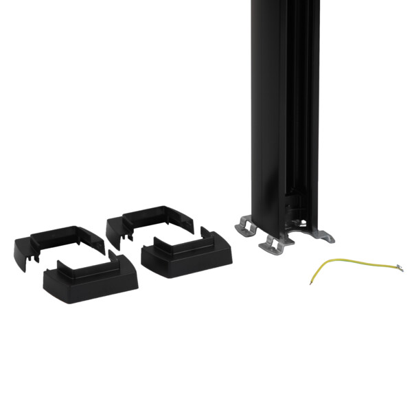 Colonne 1 compartiment Legrand à clippage direct hauteur 2,67m couvercle PVC et corps en alu - noir - Legrand - 653012