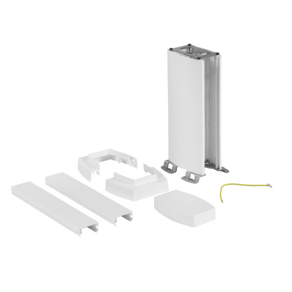 Colonnette 2 compartiments Legrand hauteur 0,30m avec corps et couvercle pvc blanc - Legrand - 653020