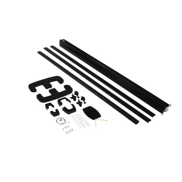 Colonne mobile 2 compartiments Legrand à clippage direct H2m avec corps alu et couvercle pvc noir - Legrand - 653028