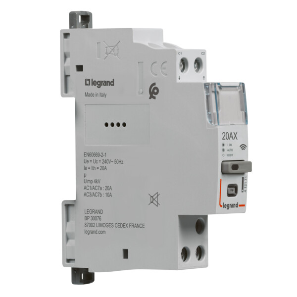 Contacteur Connecté Drivia Multifonction 1P 20AX 230V~, Silencieux, 1 Module - Netatmo - Legrand - 412171