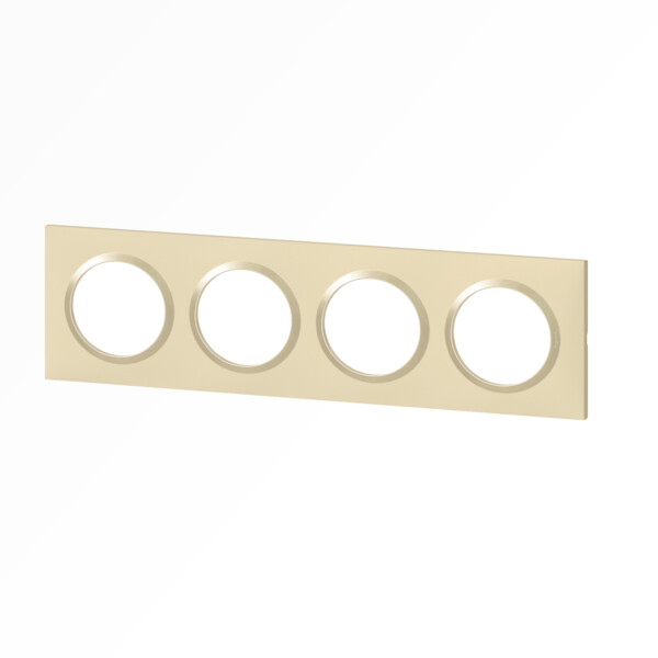 Plaque Legrand Dooxie carrée 4 postes finition dune - Legrand - 600814