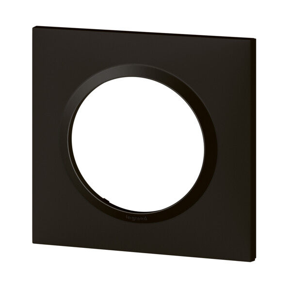 Plaque carrée dooxie 1 poste finition noir - Legrand - 600891