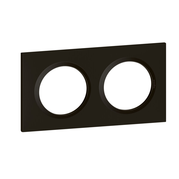 Plaque carrée dooxie 2 postes finition noir - Legrand - 600892