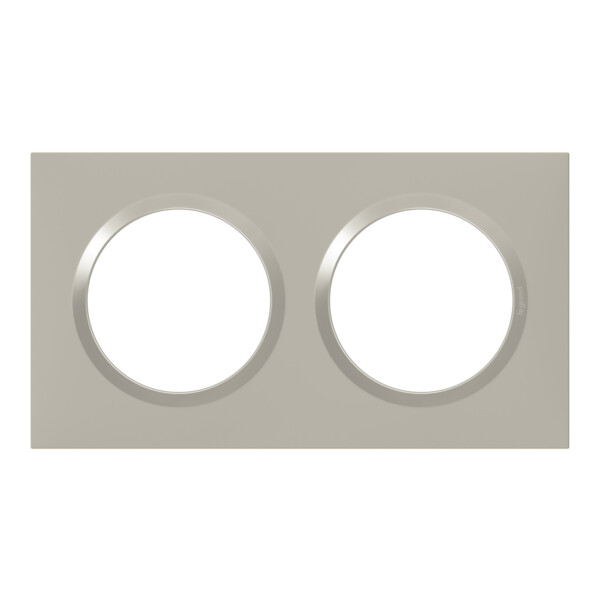 Plaque carrée plume Legrand Dooxie 2 postes - Legrand - 600822