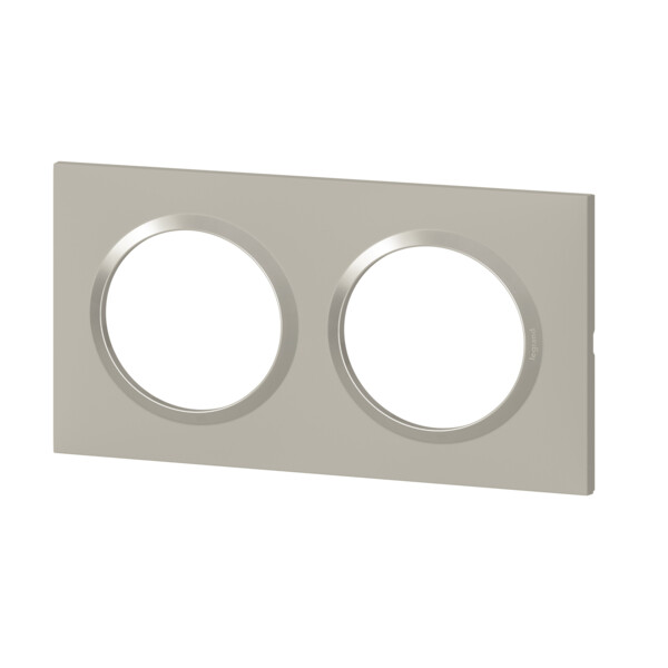 Plaque carrée plume Legrand Dooxie 2 postes - Legrand - 600822