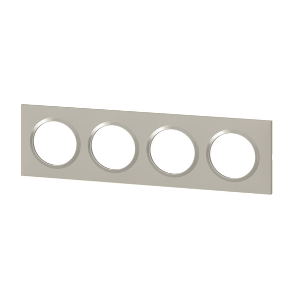 Plaque carrée plume Legrand Dooxie 4 postes - Legrand - 600824