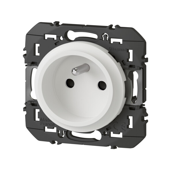 Prise de courant 2P+T blanc Legrand Dooxie easyréno faible profondeur 16A - Legrand - 600328