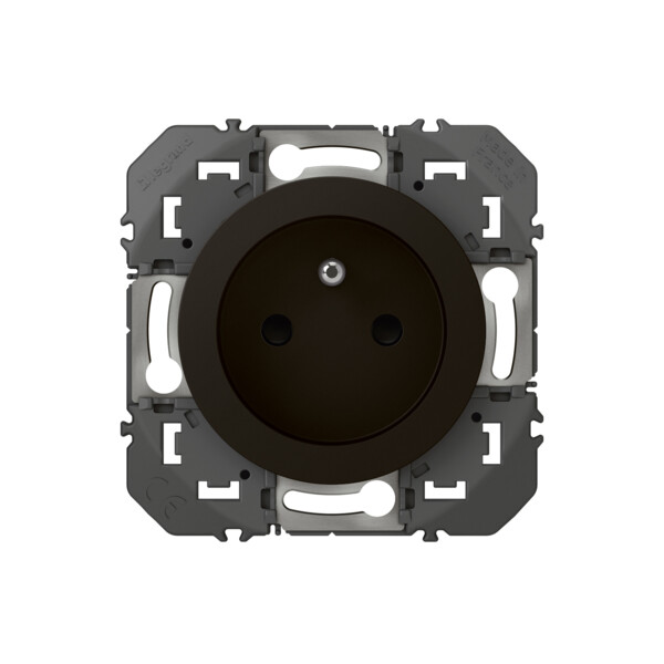 Prise de courant 2P+T noir mat Legrand Dooxie à puits 16A - Legrand - 600537