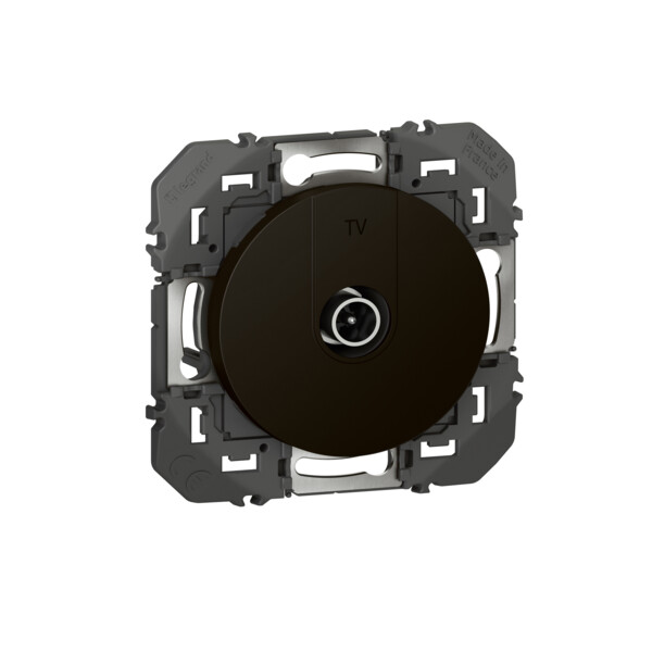 Prise télévision noir mat Dooxie Legrand simple étoilé blindée - Legrand - 600551