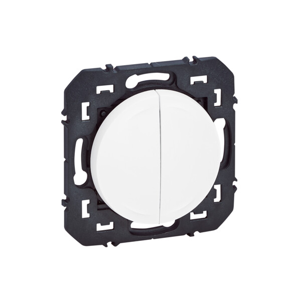 Commande Double Sans Fil et Pile pour Éclairage Dooxie With Netatmo - Blanc - Legrand - 600088L