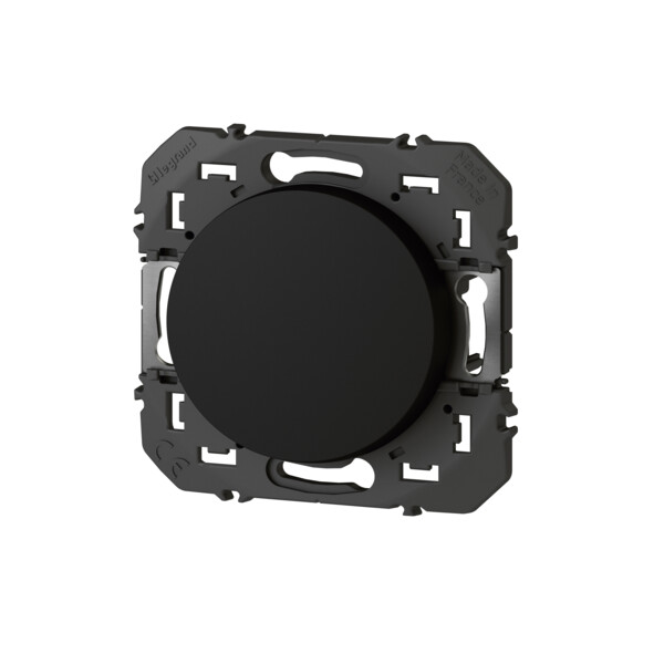 Poussoir simple noir mat Legrand Dooxie 6A 250V - Legrand - 600204