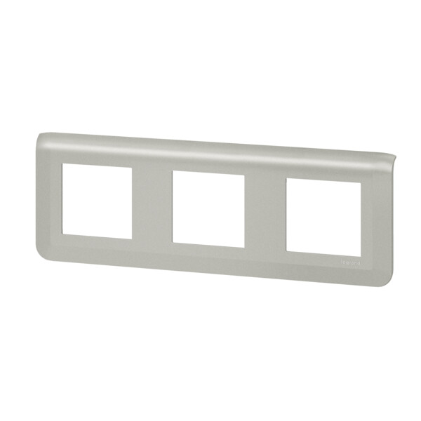 Plaque de finition horizontale Mosaic pour 3x2 modules alu - Legrand - 079306L