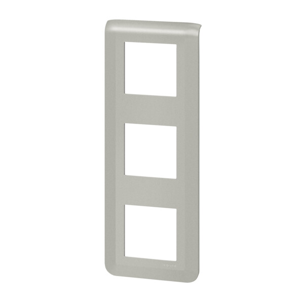 Plaque de finition verticale Mosaic pour 3x2 modules alu - Legrand - 079323L