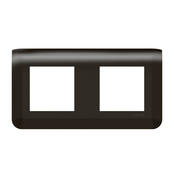 Plaque de finition horizontale Mosaic pour 2x2 modules noir mat - Legrand - 079044L