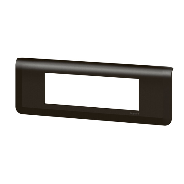 Plaque de finition horizontale Mosaic pour 6 modules noir mat - Legrand - 079056L