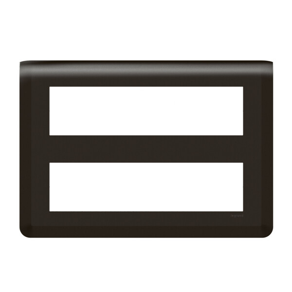 Plaque de finition Mosaic pour 2x8 modules noir mat - Legrand - 079077L