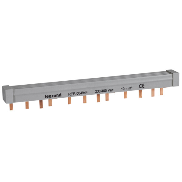 Peigne d'alimentation tétrapolaire Legrand HX³ traditionnel pour bornes à vis longueur 12 modules - Legrand - 404944