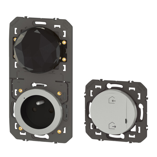 Pack de démarrage Dooxie connecté With Netatmo sans plaque, effet aluminium - Legrand - 600770A