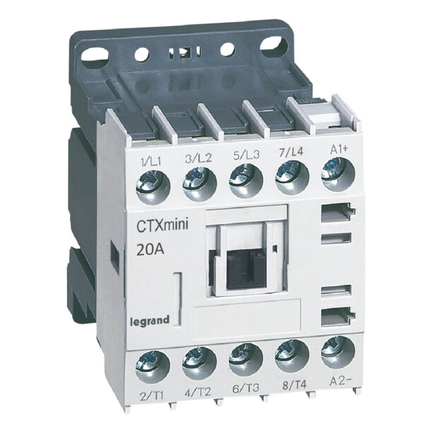 Mini contacteur de puissance Legrand CTX³ 4 pôles 20A – Bobine 24V – Réf. 417141 - Legrand - 417141