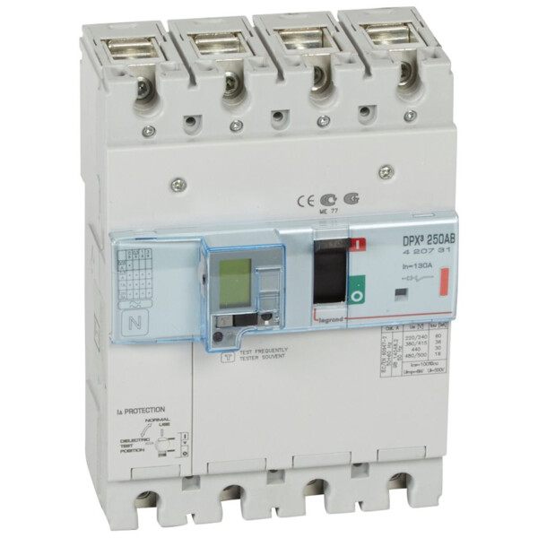 Disjoncteur de branchement version EDF - DPX³ 250 AB différentiel - 130 A - 4P - Legrand - 420731