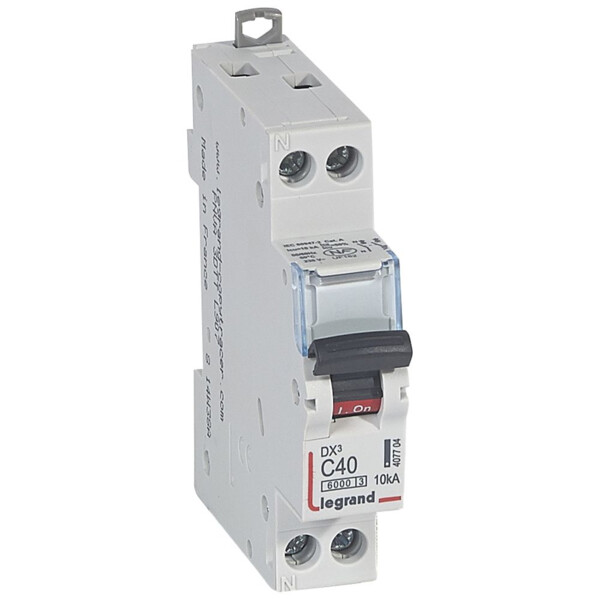 Disjoncteur DX³ Legrand 6000 10kA -1P+N -40 A – Courbe C - Legrand - 407704