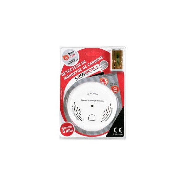 Detecteur de monoxyde de carbone MONOXY IV 1 an - Lifebox - DETCO06