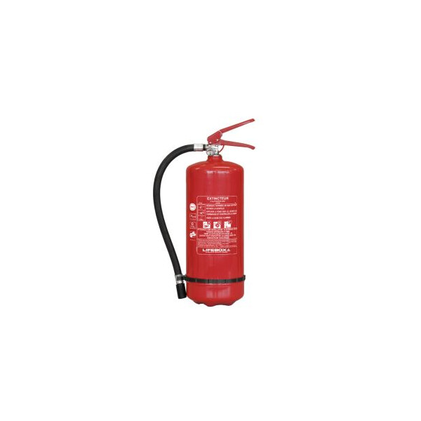 Extincteur à poudre ABC 6KG avec manomètre NF - Lifebox - EXT06