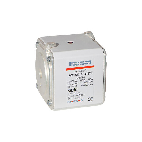 Fusible73 type ttf m12  ar 315a - indicateur - 1250v - Mersen - Ferraz - J300503