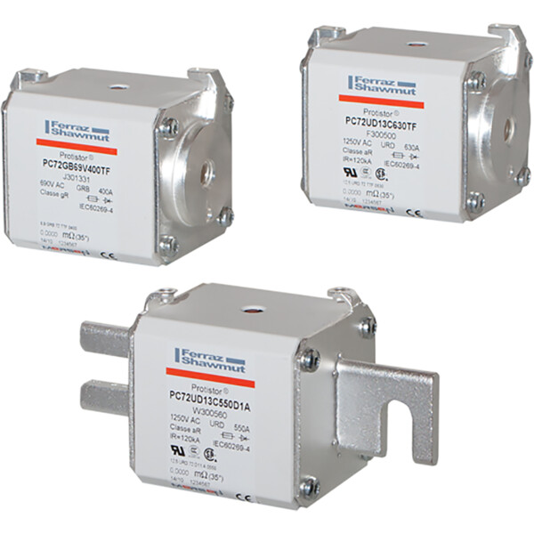 Fusible72 type din110 ar 550a - indicateur - 1250v - Mersen - Ferraz - W300560