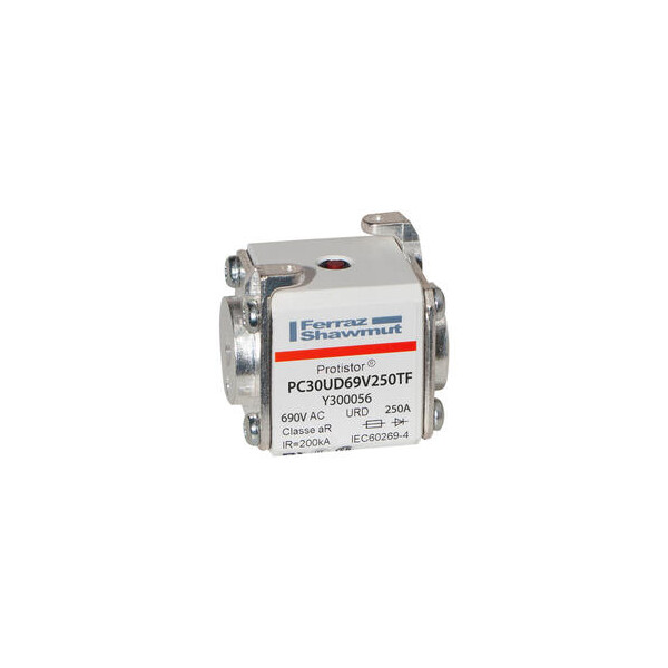 Fusible30 type ttf m8  ar 250a - indicateur - 690v - Mersen - Ferraz - Y300056
