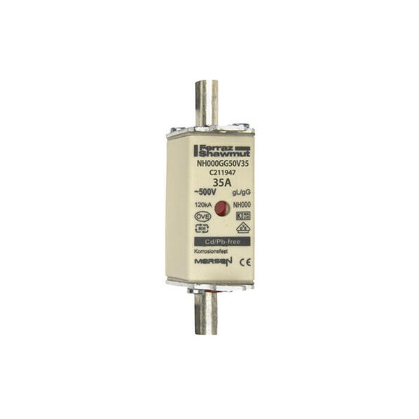 Fusible nh000 gg 35a - indicateur - 500v - Mersen - Ferraz - C211947
