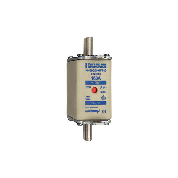 Fusible nh00 gg 160a - indicateur - 400v - Mersen - Ferraz - F223703