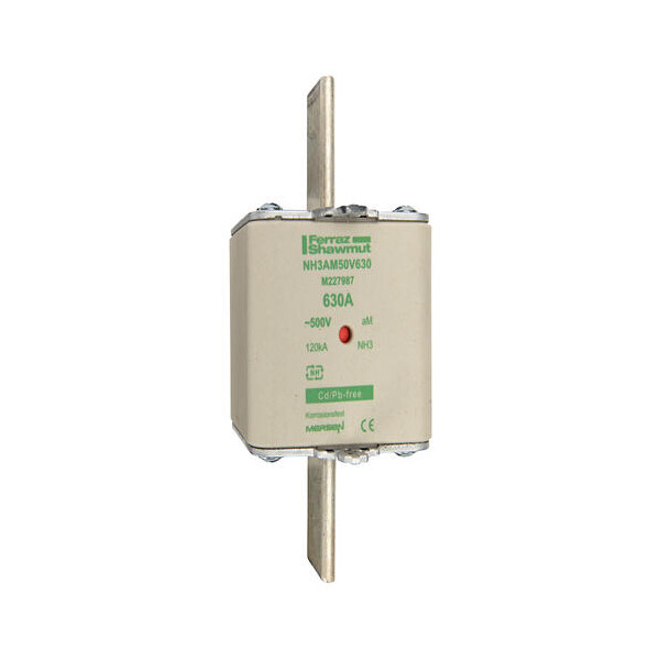 Fusible nh3 am 630a - indicateur - 500v - Mersen - Ferraz - M227987
