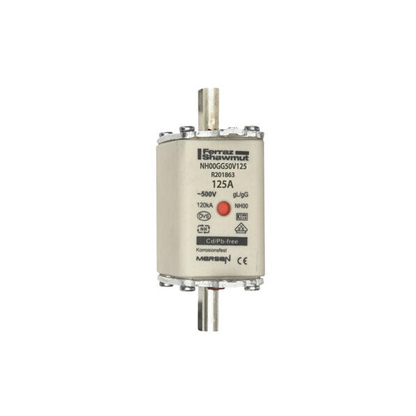 Fusible nh00 gg 125a - indicateur - 500v - Mersen - Ferraz - R201863