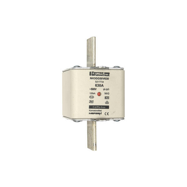 Fusible nh3 gg 630a - indicateur - 500v - Mersen - Ferraz - S217734