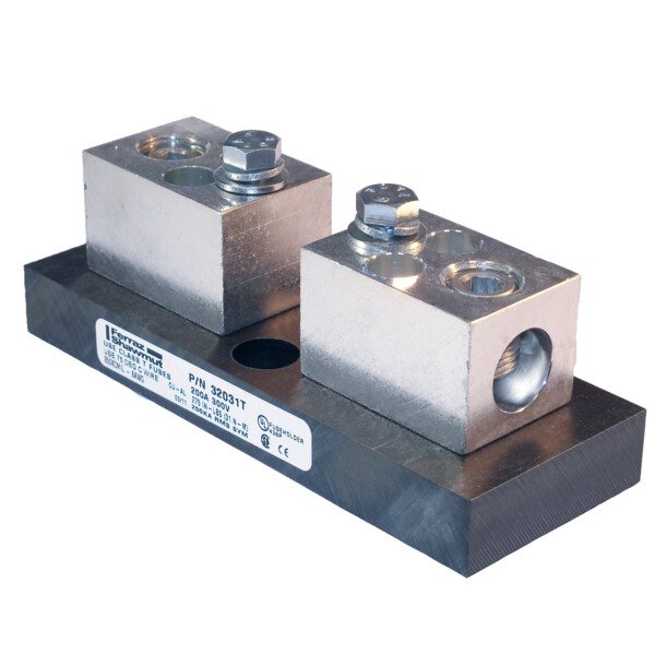 Bloc-fusible 300vac/dc classe t 200a 1pôle boîtier à fermeture clipsée renforcée - Mersen - Ferraz - 32031T