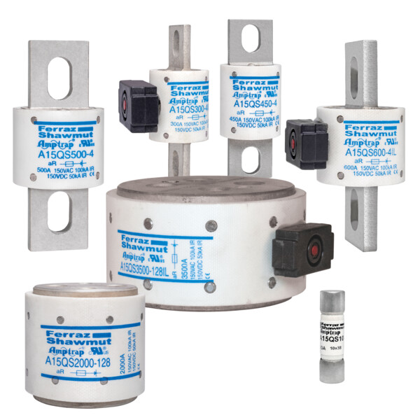 Fusible ultra rapide amp-trap® a15qs 150vac 150vdc 800a plot taraudé à boulonne - Mersen - Ferraz - A15QS800-128