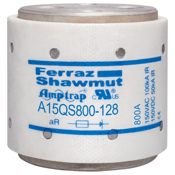 Fusible ultra rapide amp-trap® a15qs 150vac 150vdc 800a plot taraudé à boulonne - Mersen - Ferraz - A15QS800-128