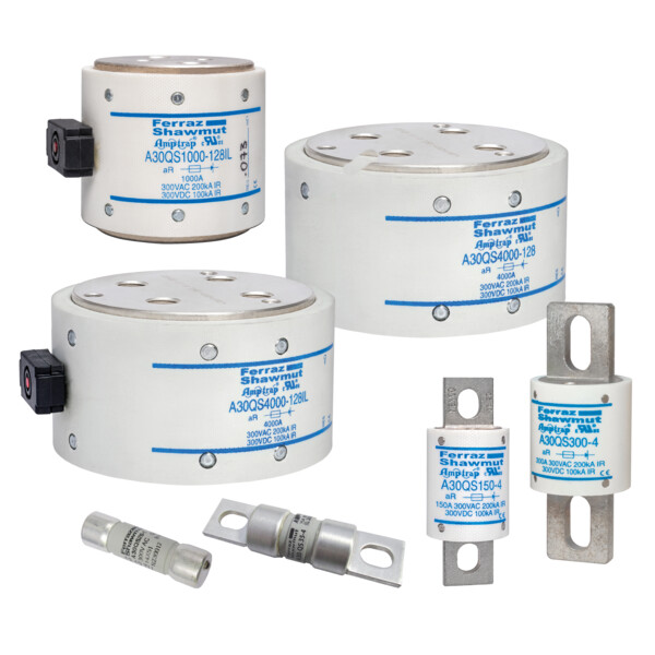 Fusible a30qs 300vac 300vdc 900a plot taraudé à boulonner indicateur il - Mersen - Ferraz - A30QS900-128IL