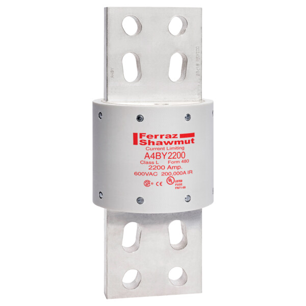 Fusible a4by - classe l - action temporisée 600vac 300vdc 2200a couteau - Mersen - Ferraz - A4BY2200