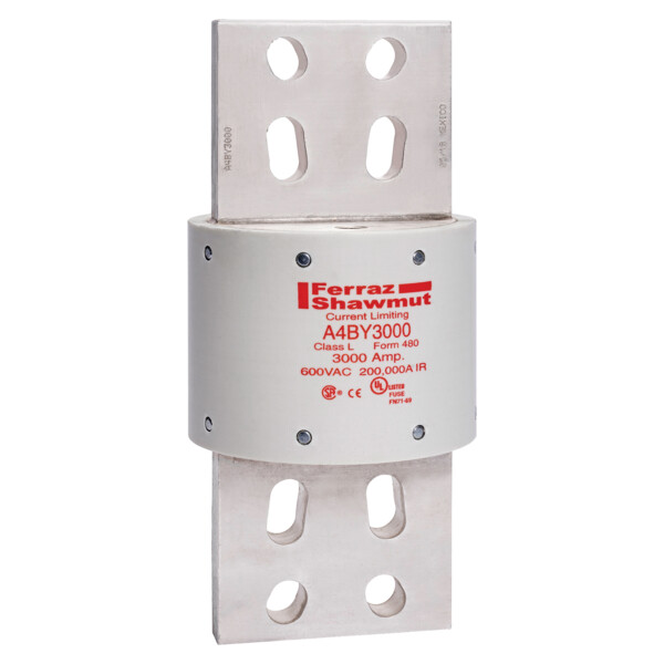 Fusible a4by - classe l - action temporisée 600vac 300vdc 3000a couteau - Mersen - Ferraz - A4BY3000