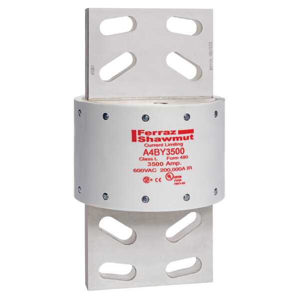 Fusible a4by - classe l - action temporisée 600vac 300vdc 3500a couteau - Mersen - Ferraz - A4BY3500