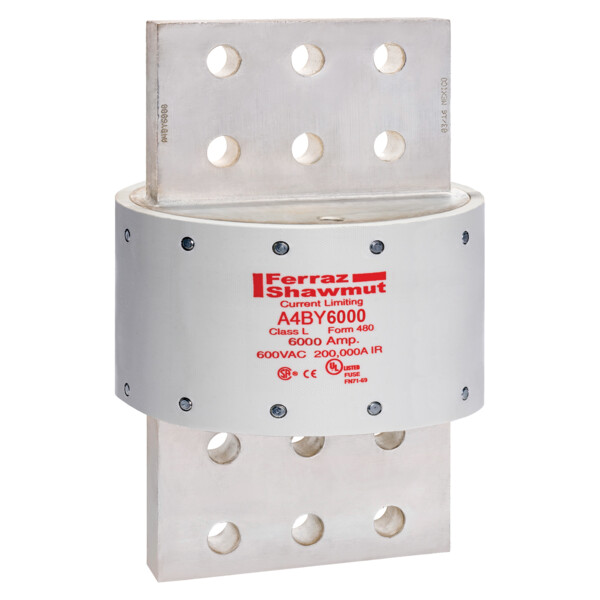 Fusible a4by - classe l - action temporisée 600vac 300vdc 6000a couteau - Mersen - Ferraz - A4BY6000