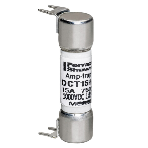 Fusible dct - midget - action rapide 750vac 1000vdc 15a montage double trou - Mersen - Ferraz - DCT15-H