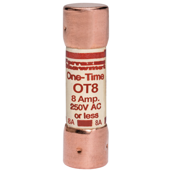 Fusible ot - classe k5 - action rapide 250vac 250vdc 8a capsule - Mersen - Ferraz - OT8
