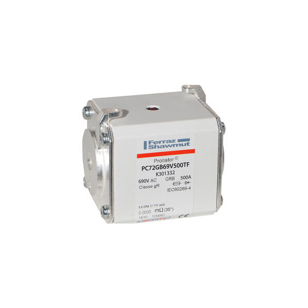 Fus - ultra rapide - 72 - gr - 690vac - 500a - percu - filetés - Mersen - Ferraz - K301332
