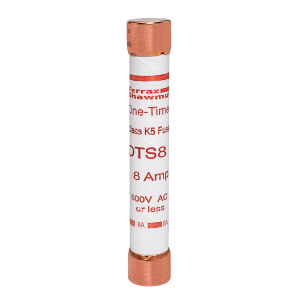 Fusible ots - classe k5 - action rapide 600vac 300vdc 8a capsule - Mersen - Ferraz - OTS8